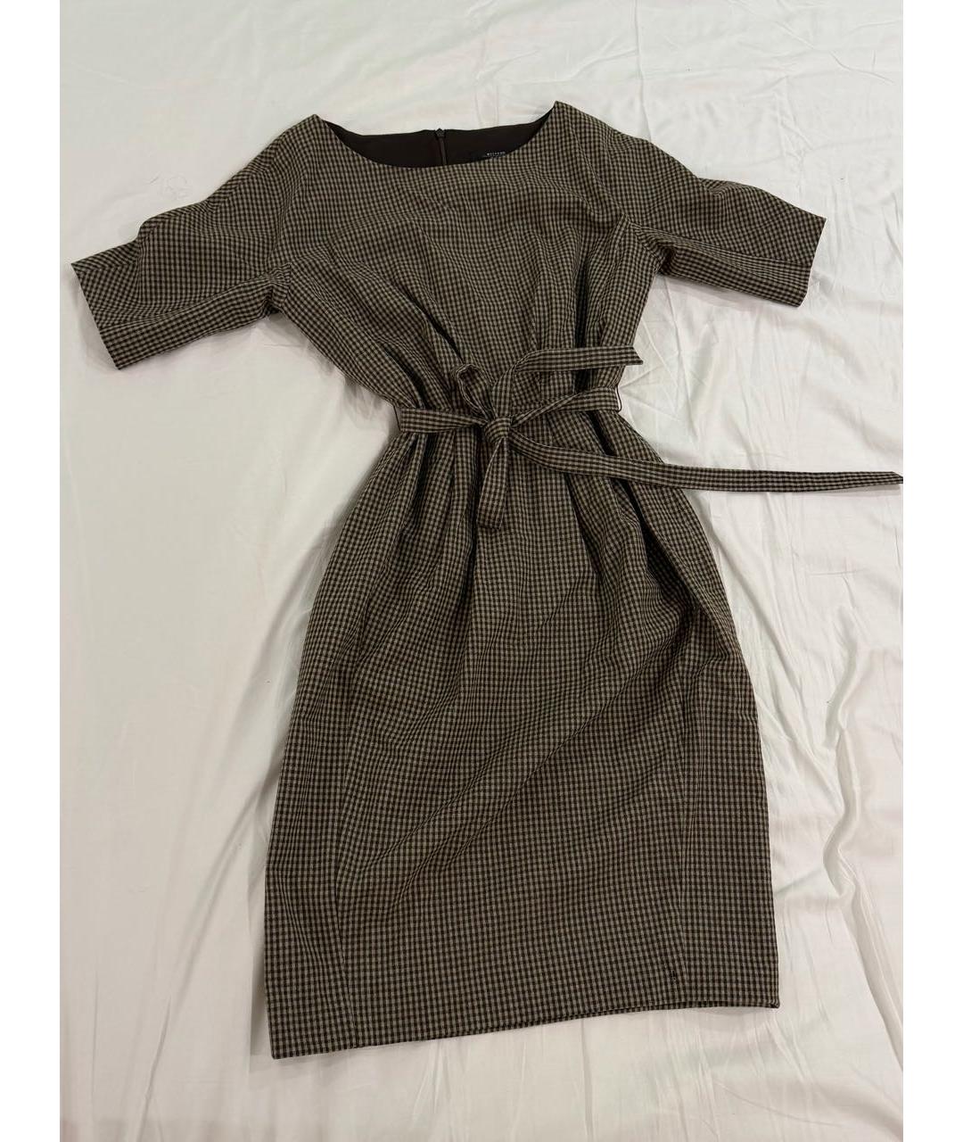 WEEKEND MAX MARA Мульти шерстяное повседневное платье, фото 3
