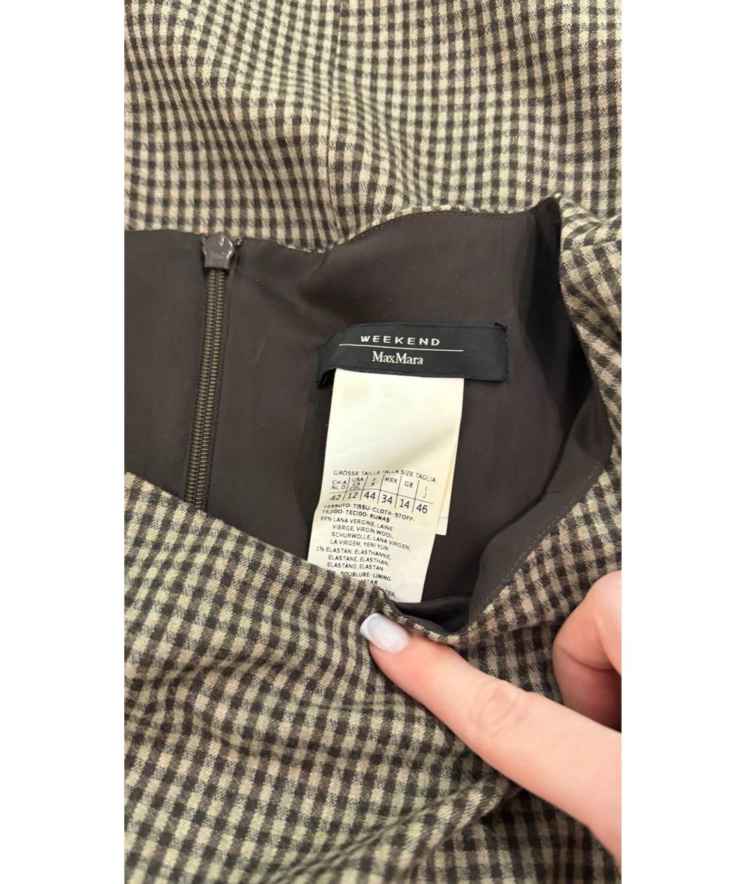WEEKEND MAX MARA Мульти шерстяное повседневное платье, фото 6