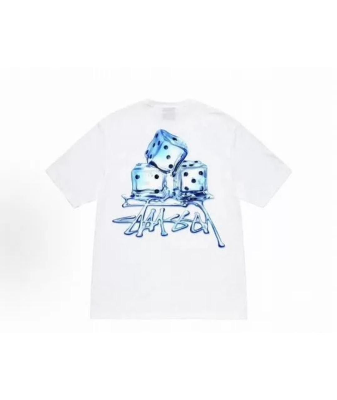 STUSSY Белая хлопковая футболка, фото 2