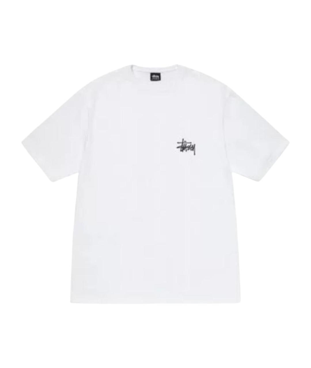 STUSSY Белая хлопковая футболка, фото 1