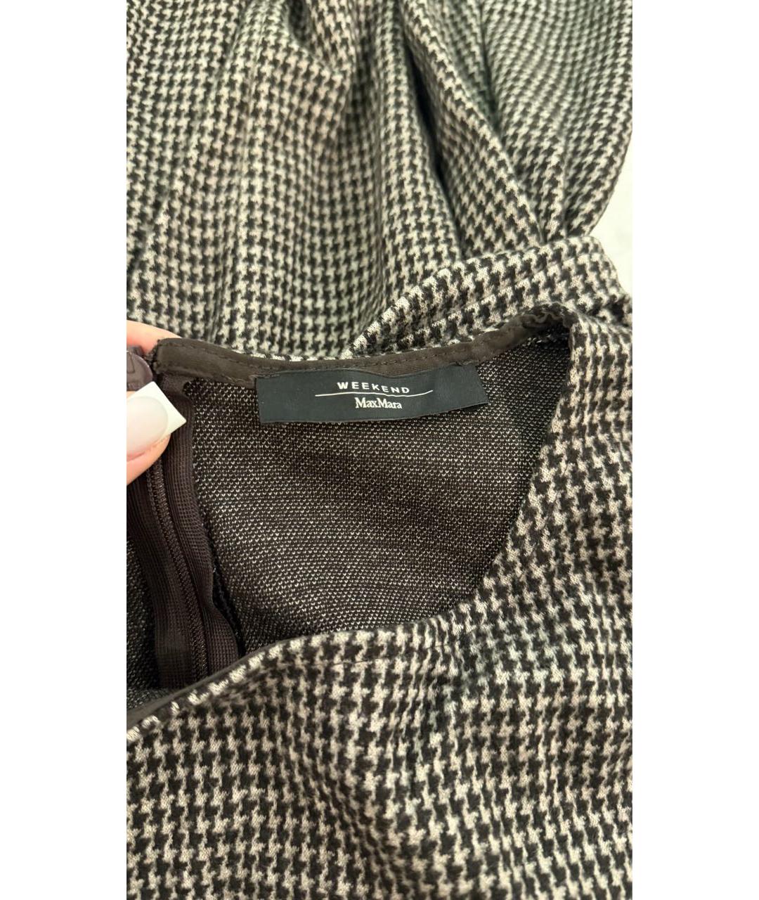 WEEKEND MAX MARA Мульти шерстяное повседневное платье, фото 4