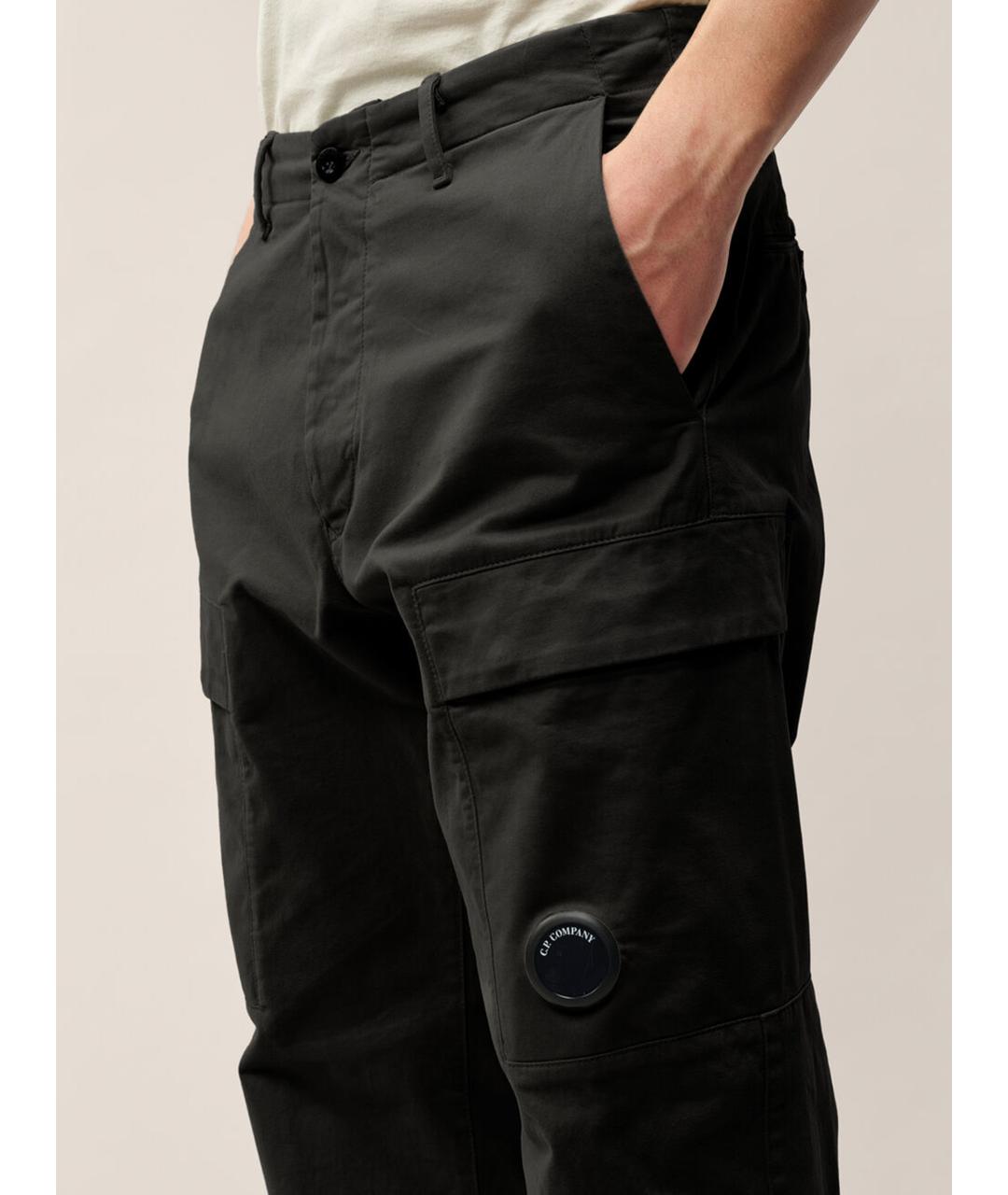 CP COMPANY Черные хлопковые повседневные брюки, фото 5