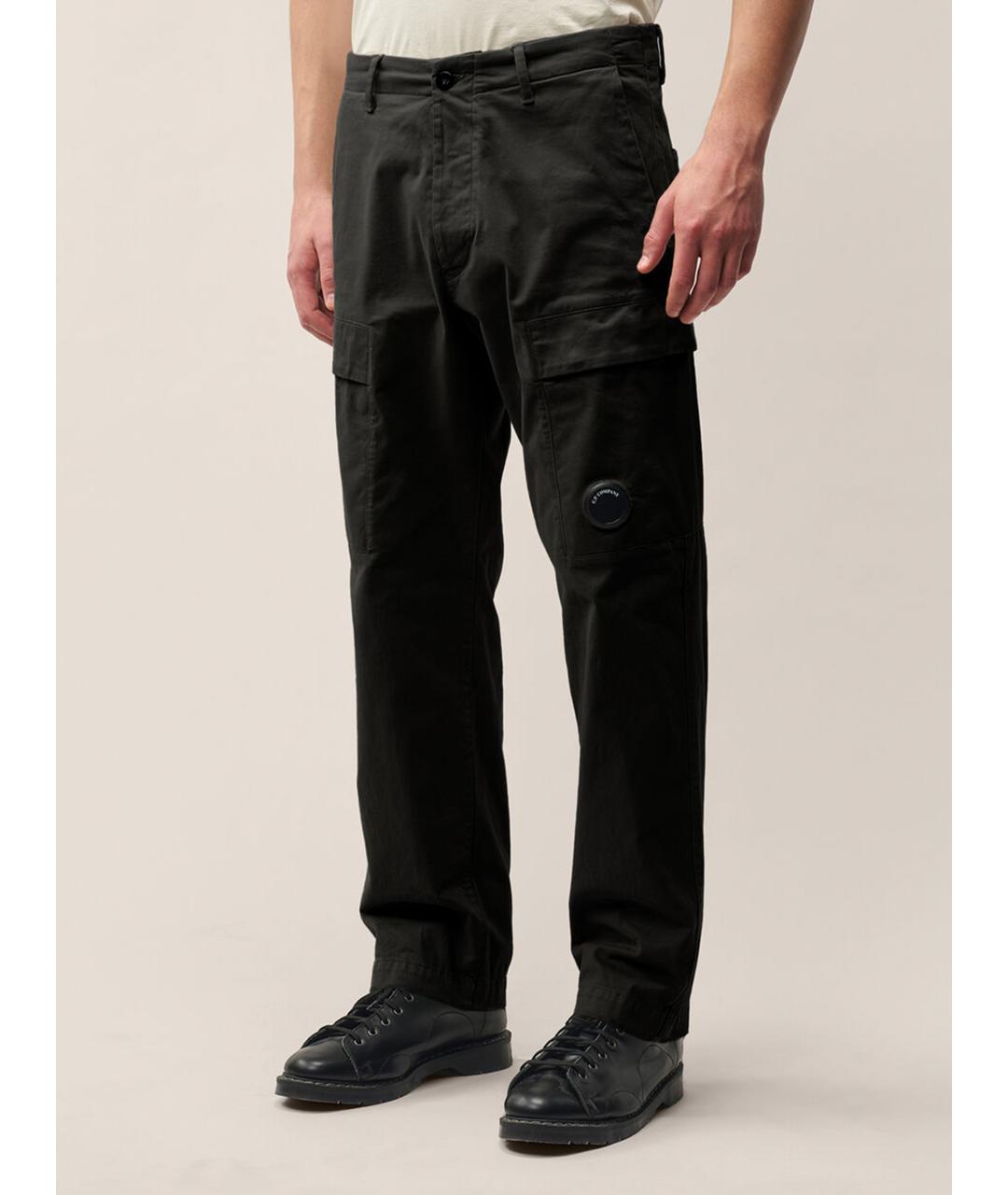 CP COMPANY Черные хлопковые повседневные брюки, фото 3