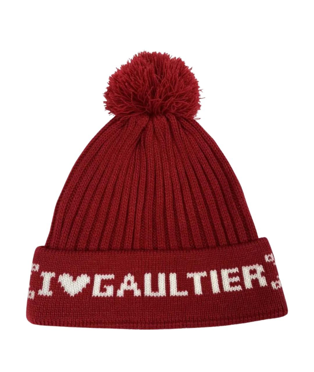 JEAN PAUL GAULTIER Красная синтетическая шапка, фото 1