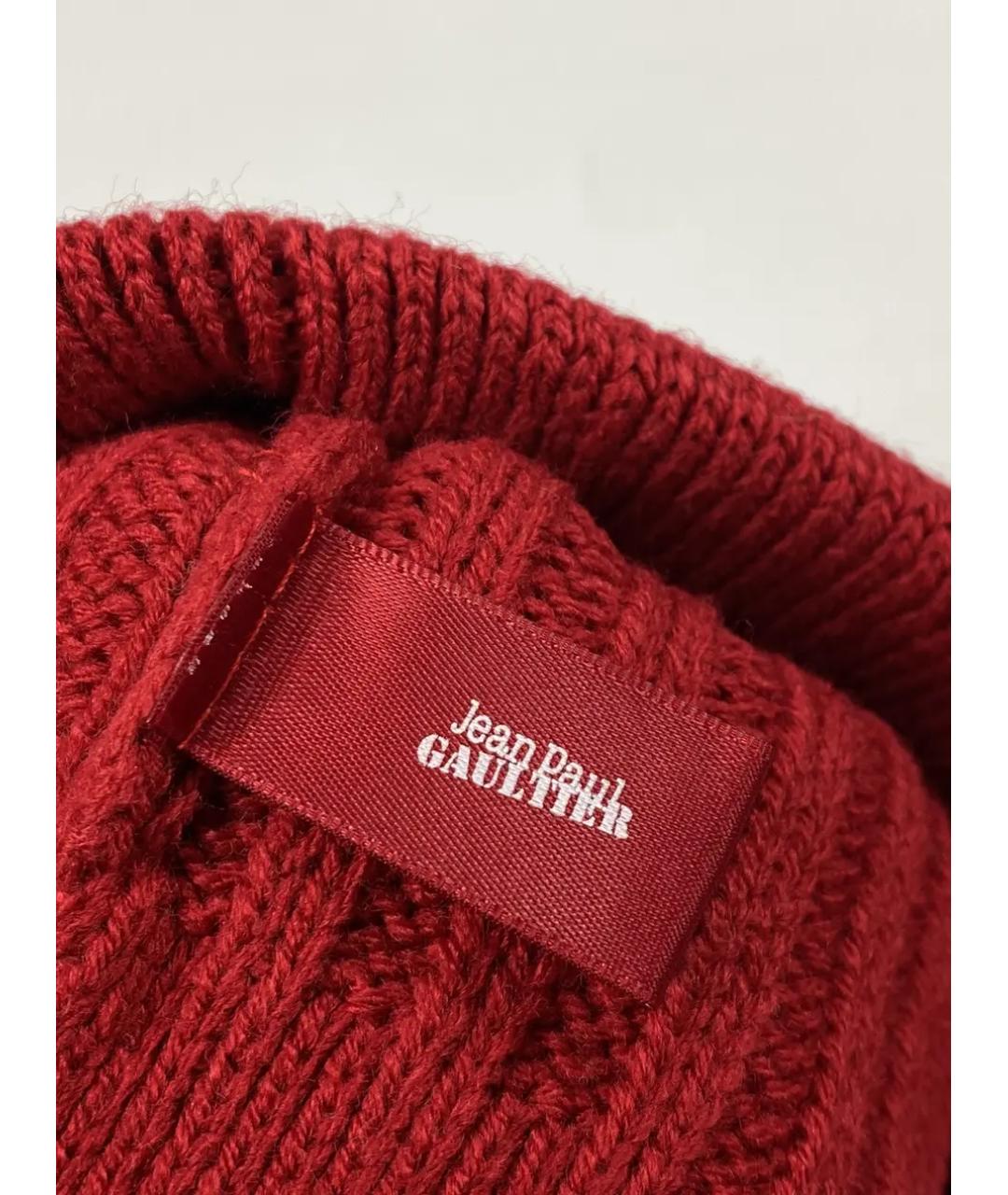 JEAN PAUL GAULTIER Красная синтетическая шапка, фото 3