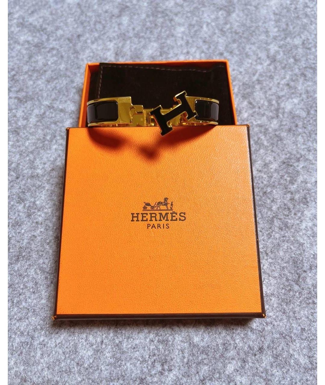 HERMES Черный браслет, фото 5