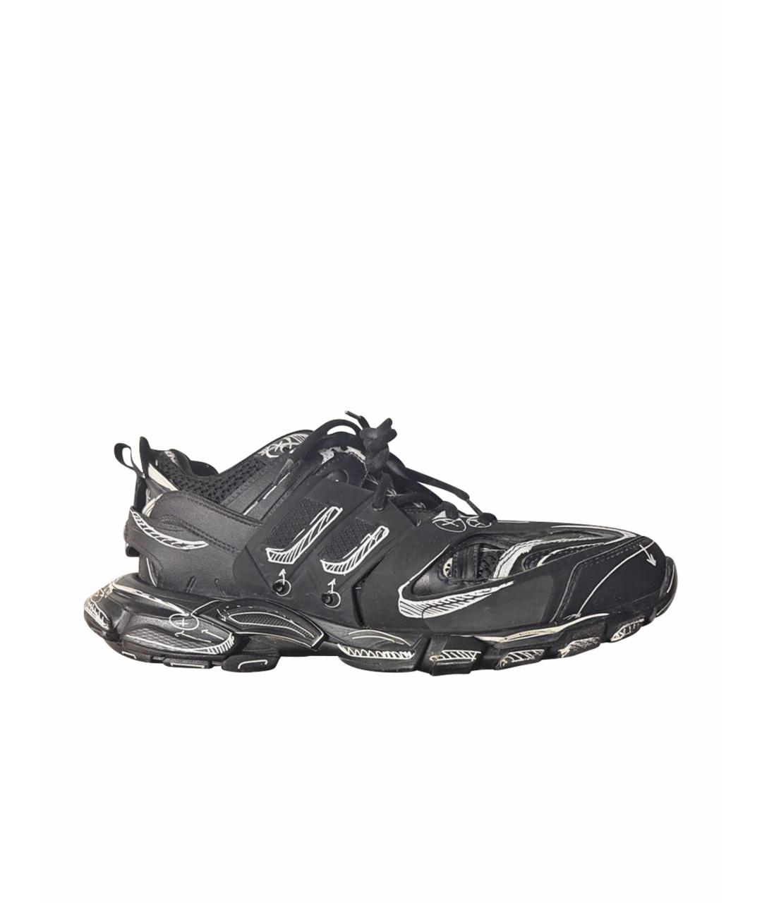 BALENCIAGA Черные резиновые низкие кроссовки / кеды, фото 1