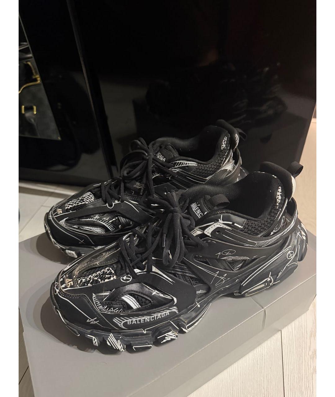 BALENCIAGA Черные резиновые низкие кроссовки / кеды, фото 2