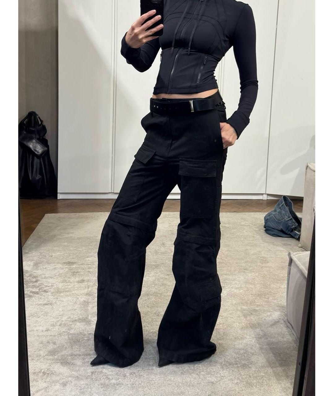 BALENCIAGA Черные хлопковые брюки широкие, фото 6