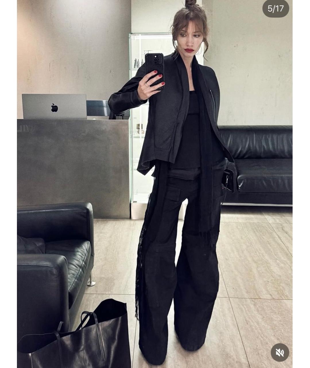BALENCIAGA Черные хлопковые брюки широкие, фото 5