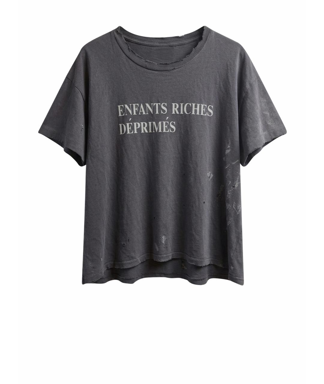 Enfants Riches Déprimés Антрацитовая хлопковая футболка, фото 1