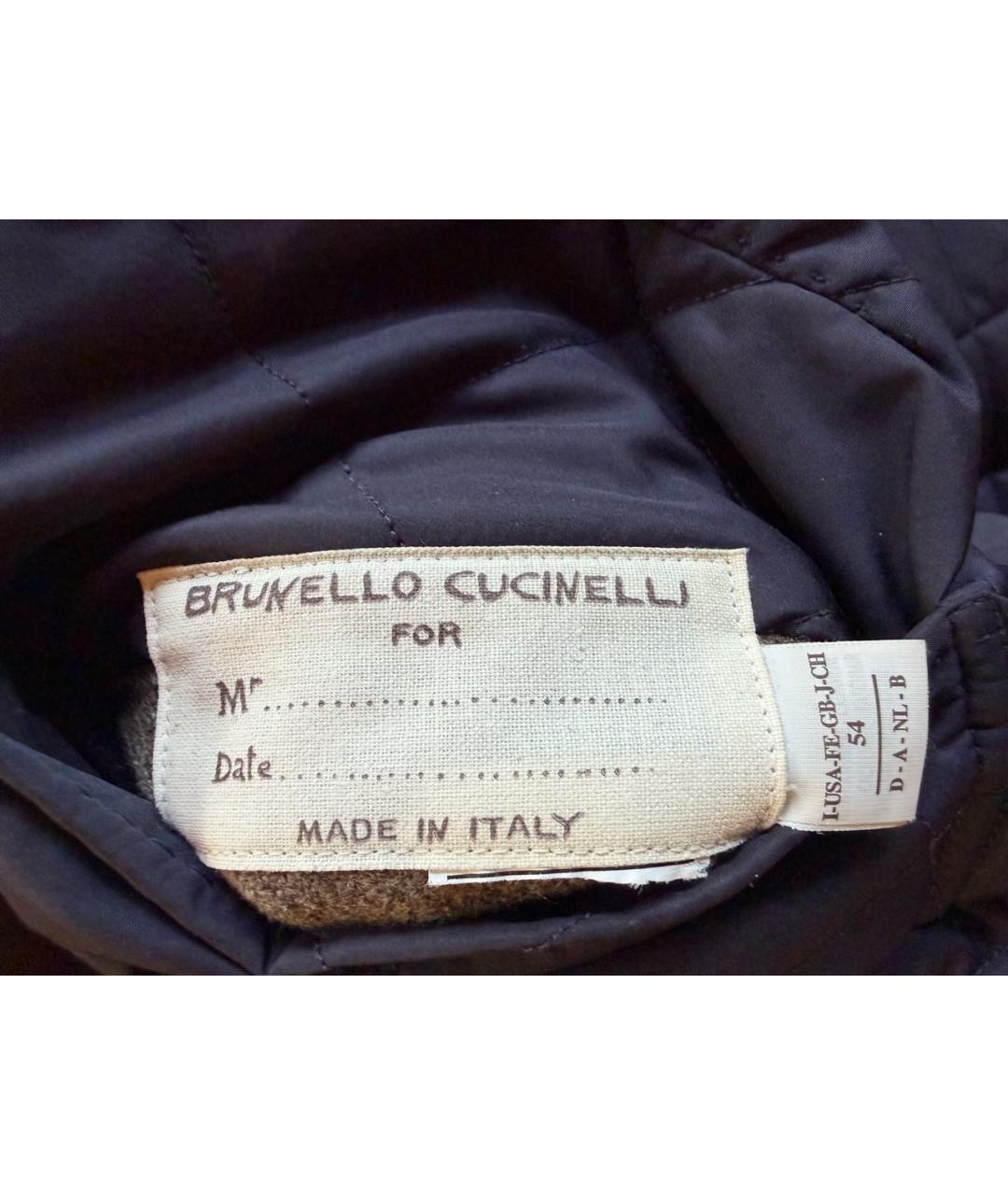 BRUNELLO CUCINELLI Бежевое шерстяное пальто, фото 3