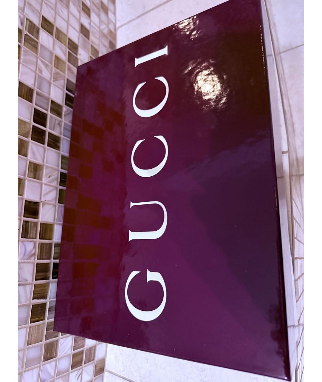 GUCCI Черные кожаные туфли, фото 5