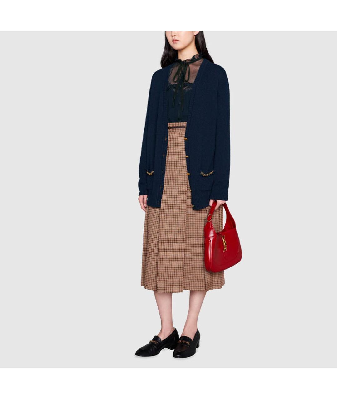 GUCCI Темно-синий кашемировый кардиган, фото 4