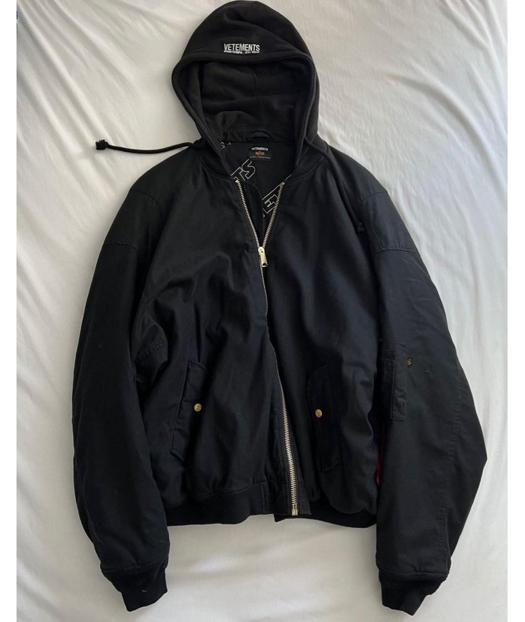 VETEMENTS Черная полиэстеровая куртка, фото 9