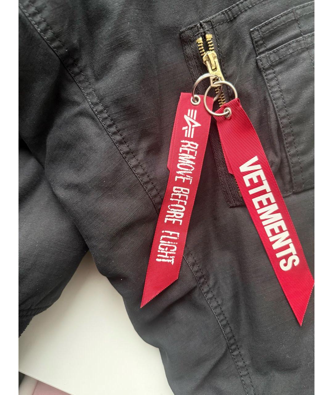 VETEMENTS Черная полиэстеровая куртка, фото 7