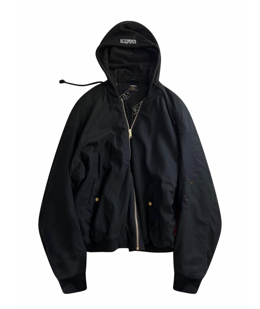 VETEMENTS Черная полиэстеровая куртка, фото 1