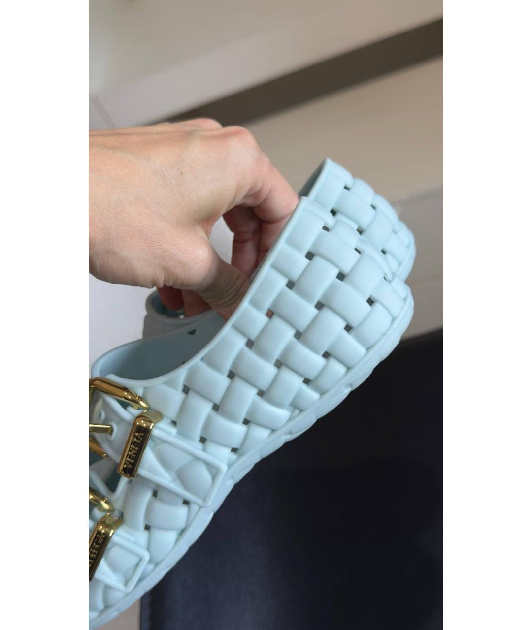 BOTTEGA VENETA Голубые резиновые туфли, фото 6