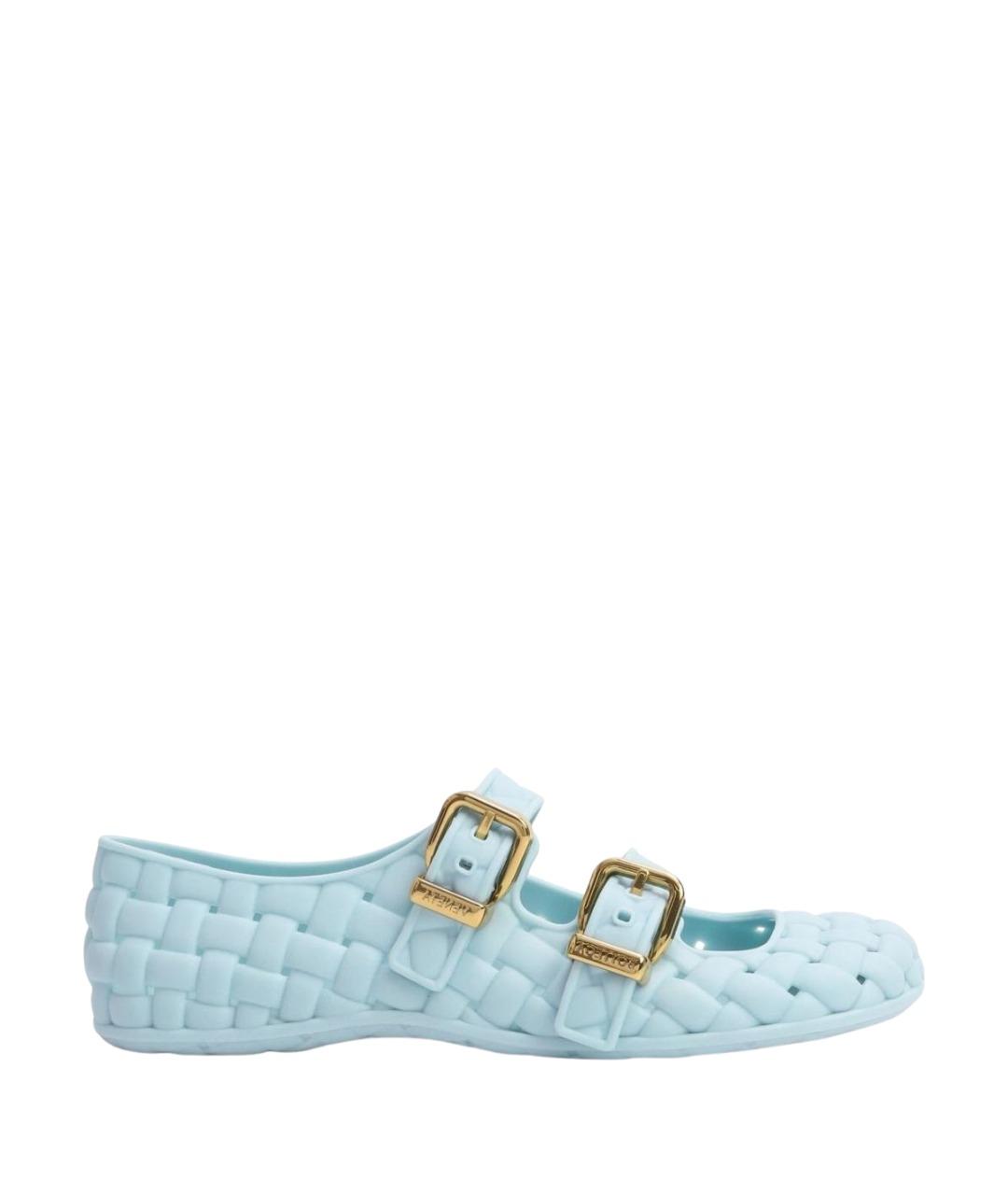 BOTTEGA VENETA Голубые резиновые туфли, фото 1