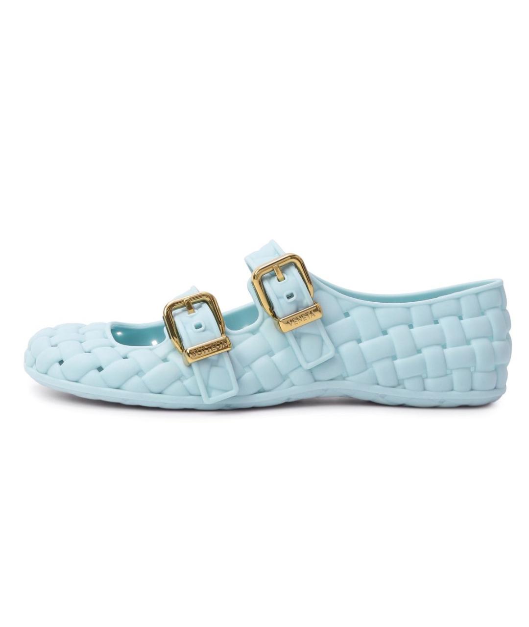 BOTTEGA VENETA Голубые резиновые туфли, фото 9