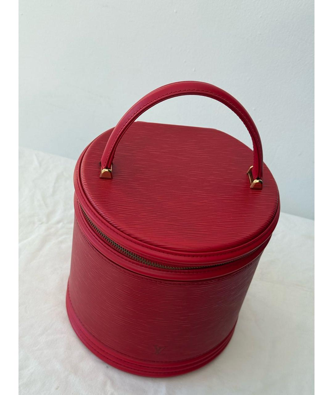 LOUIS VUITTON Красная кожаная сумка с короткими ручками, фото 2