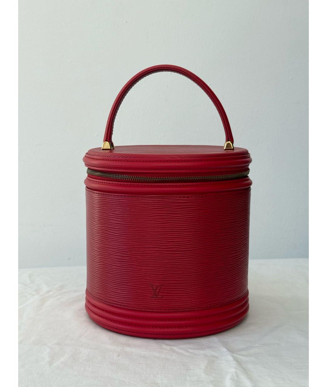 LOUIS VUITTON Красная кожаная сумка с короткими ручками, фото 8