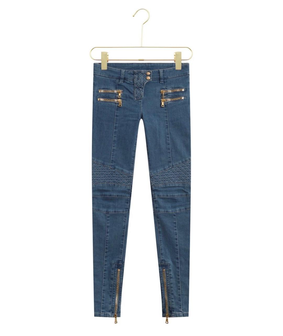 BALMAIN Голубые хлопковые джинсы слим, фото 9