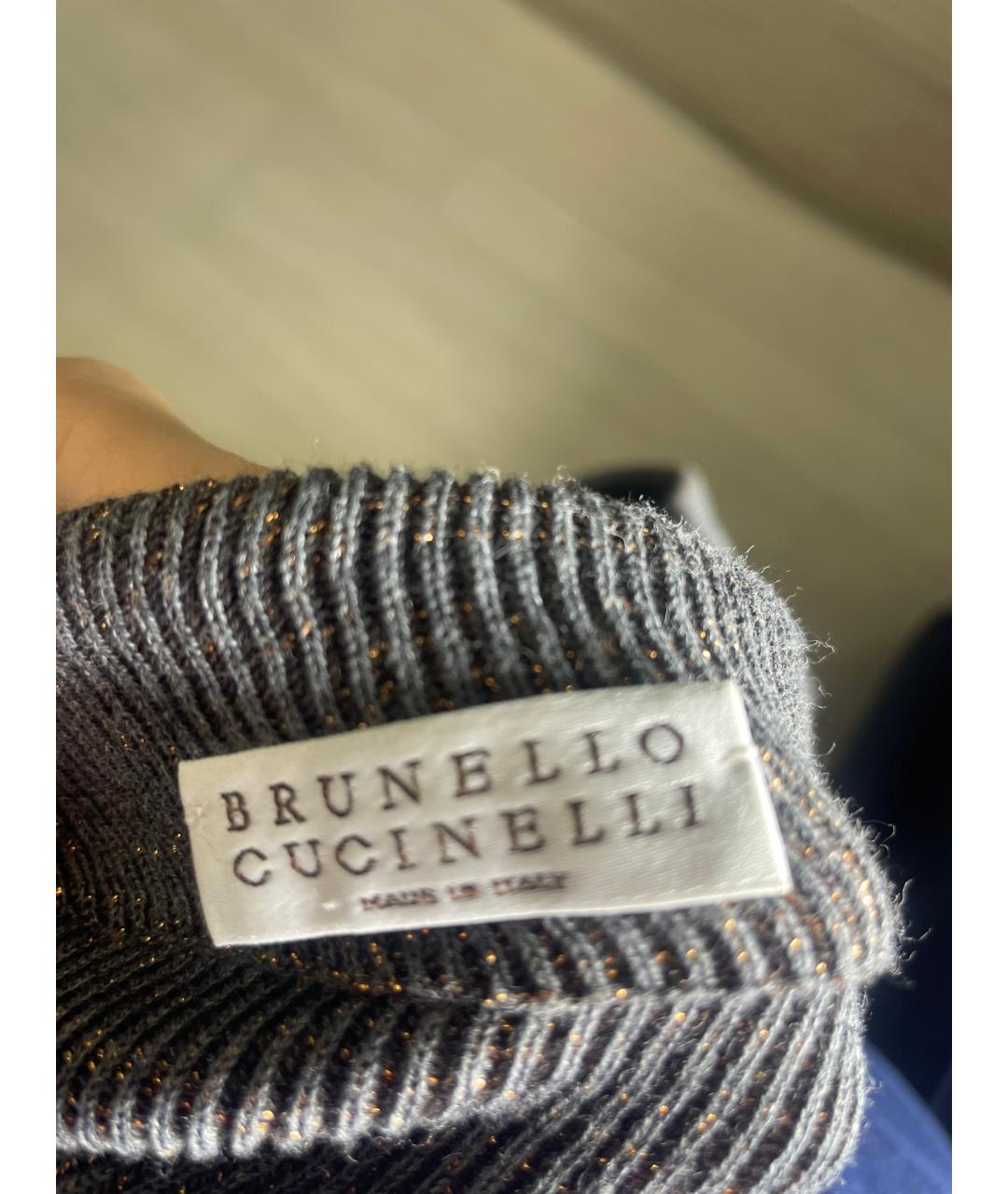 BRUNELLO CUCINELLI Бежевый хлопковый джемпер / свитер, фото 4