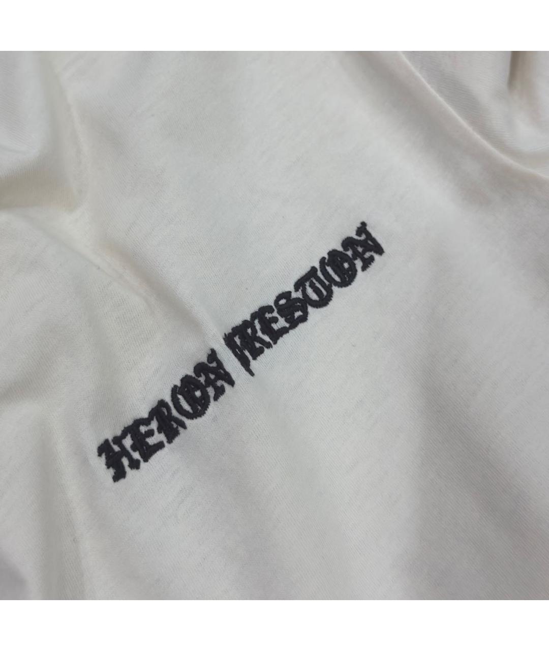 HERON PRESTON Бежевая хлопковая футболка, фото 6