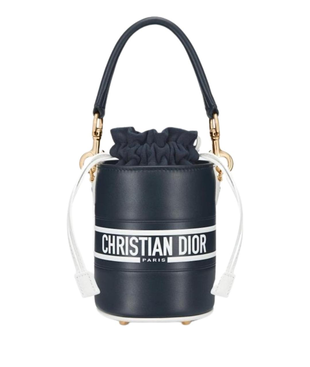 CHRISTIAN DIOR Синяя кожаная сумка через плечо, фото 1