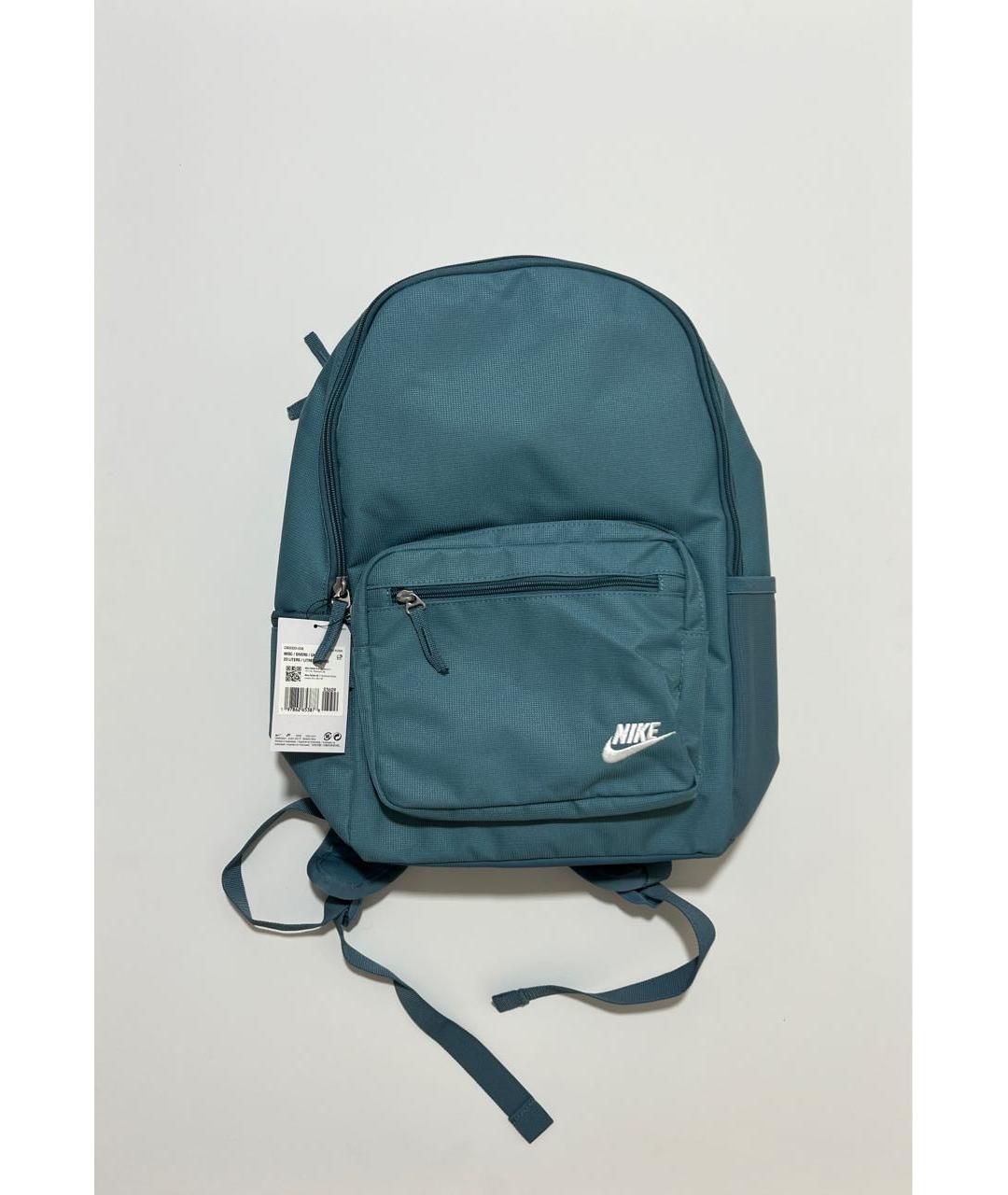 NIKE Бирюзовый синтетический рюкзак, фото 9