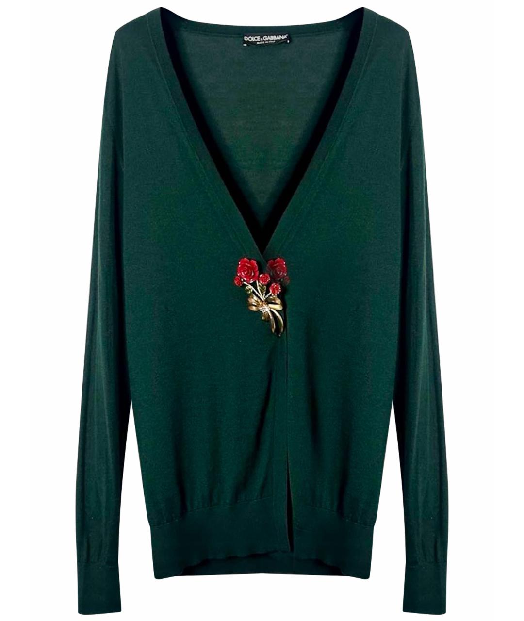 DOLCE&GABBANA Зеленый кашемировый кардиган, фото 1