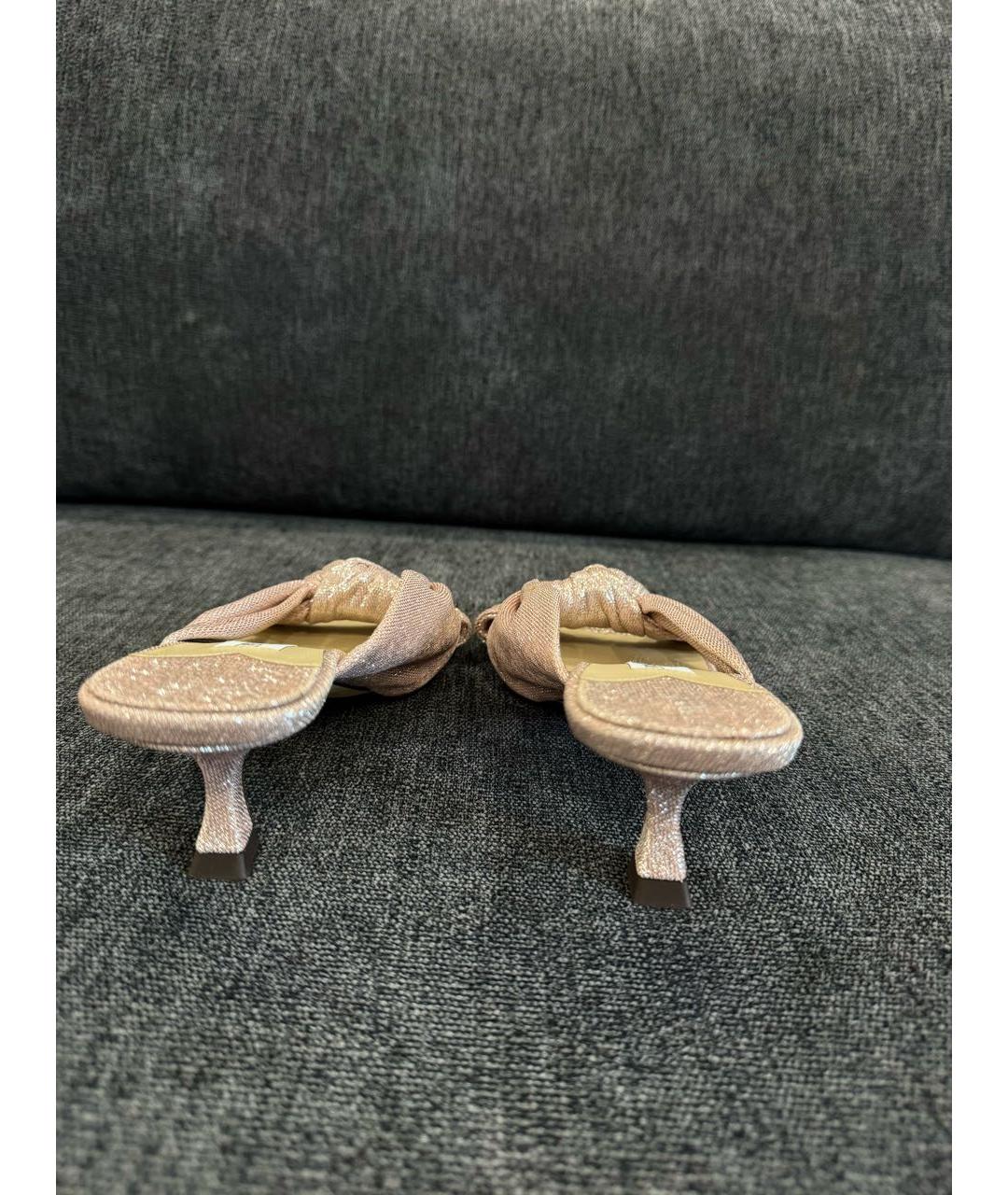 JIMMY CHOO Розовые текстильные мюли, фото 4