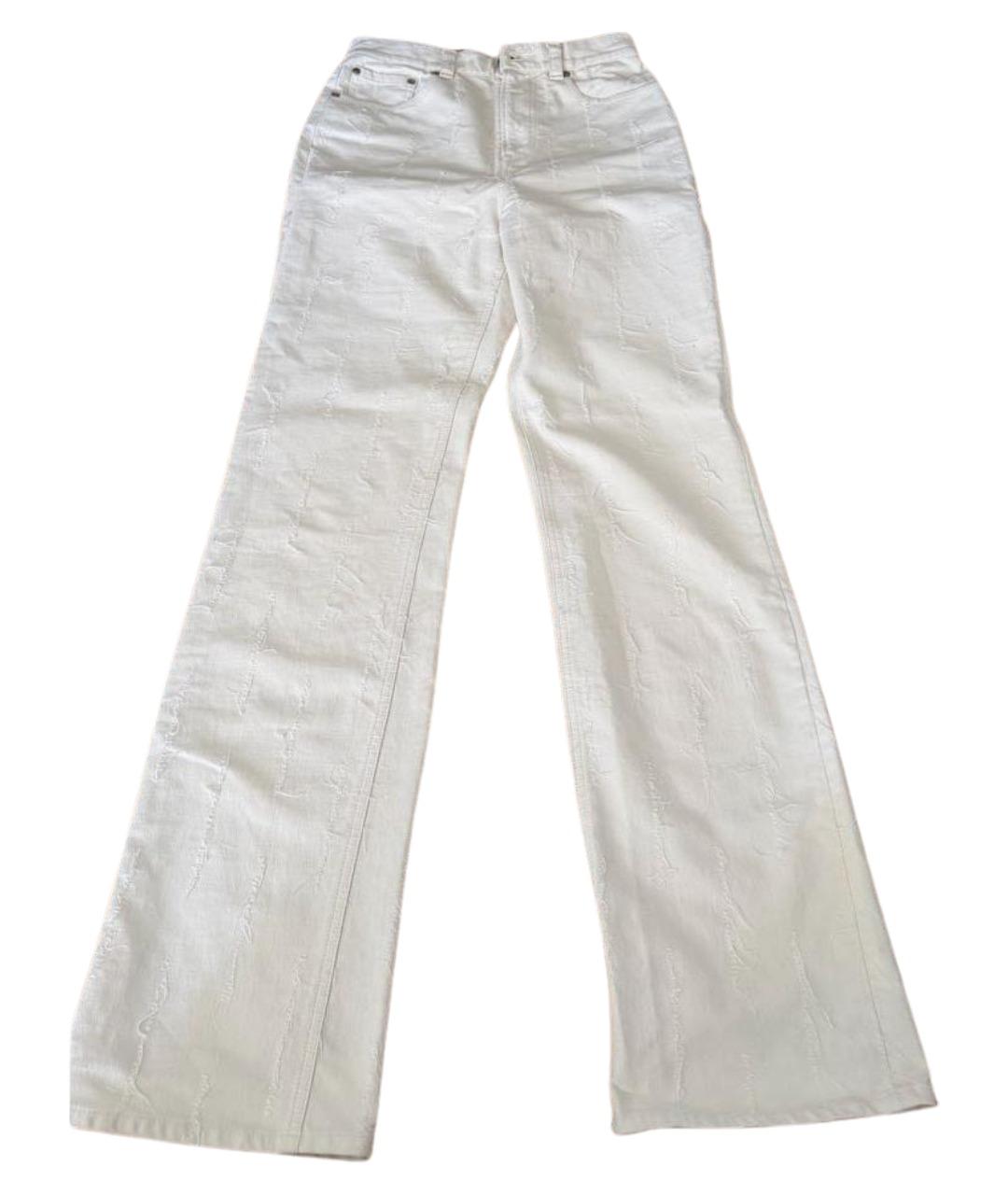 ACNE STUDIOS Белые хлопковые прямые джинсы, фото 1