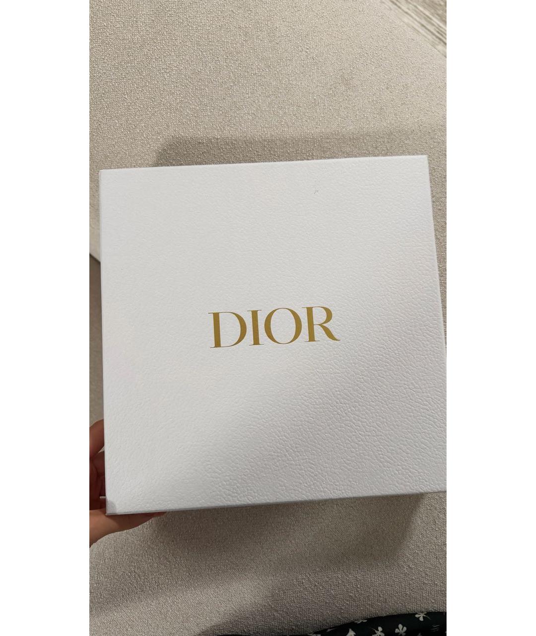 CHRISTIAN DIOR Антрацитовый шелковый платок, фото 2
