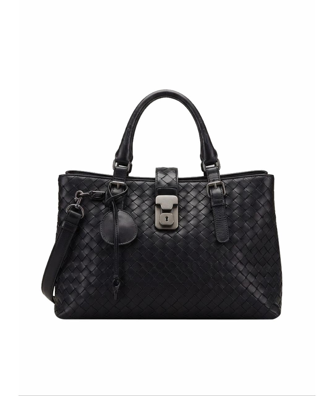 BOTTEGA VENETA Черная кожаная сумка тоут, фото 1