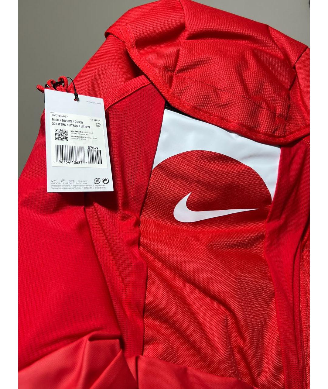 NIKE Красный синтетический рюкзак, фото 5