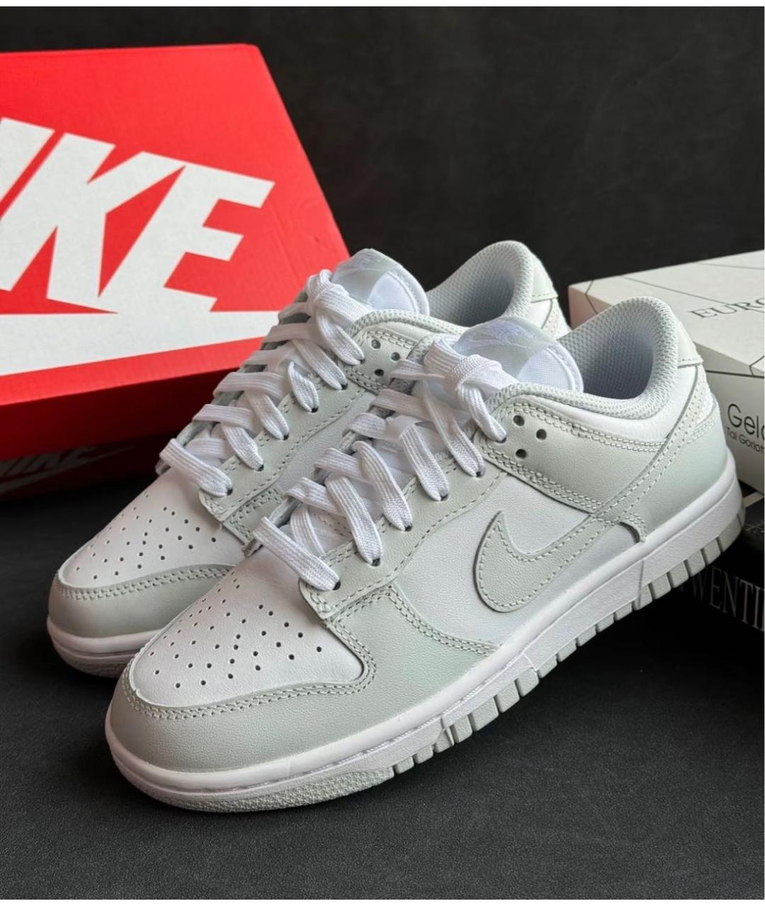 NIKE Серые кожаные кроссовки, фото 2