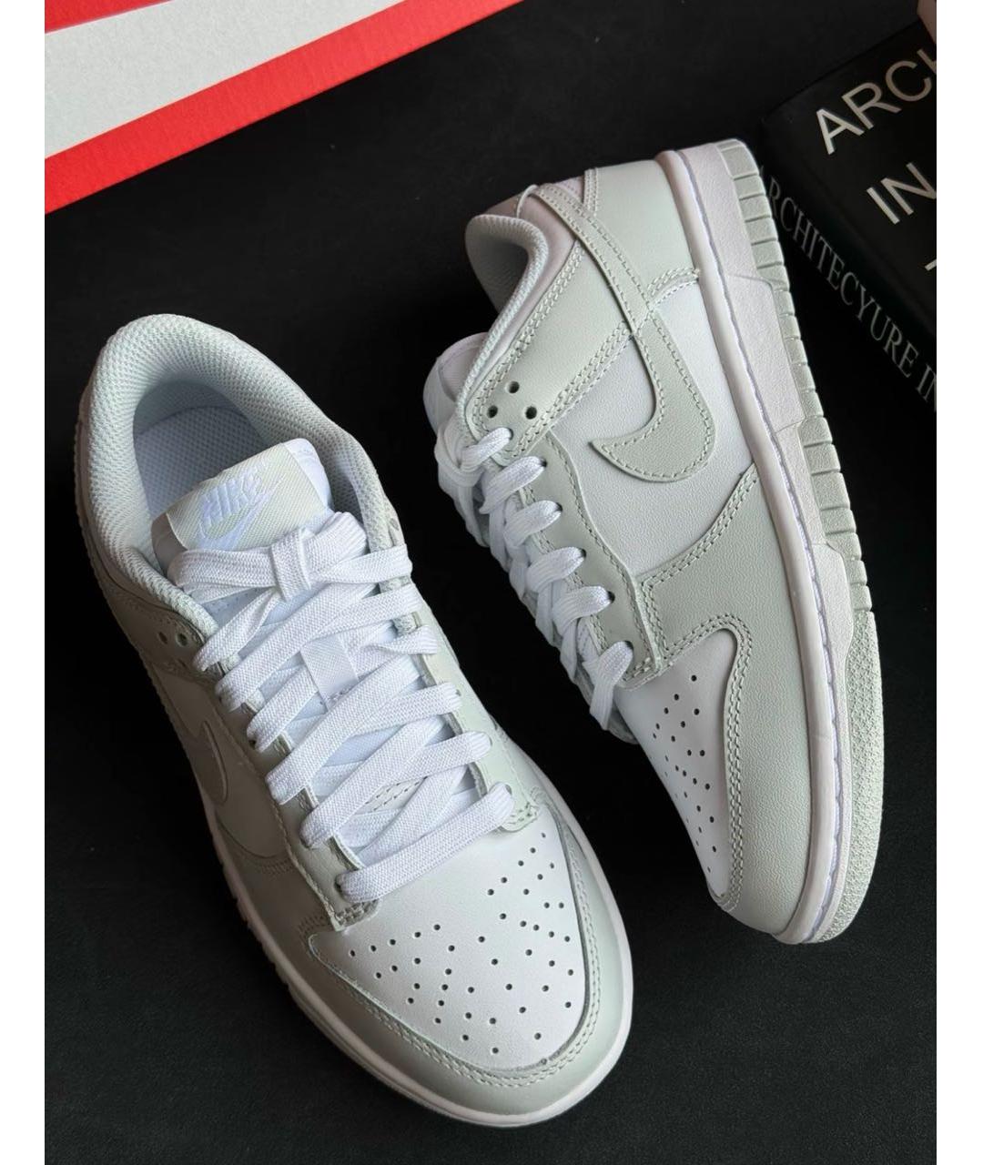 NIKE Серые кожаные кроссовки, фото 6