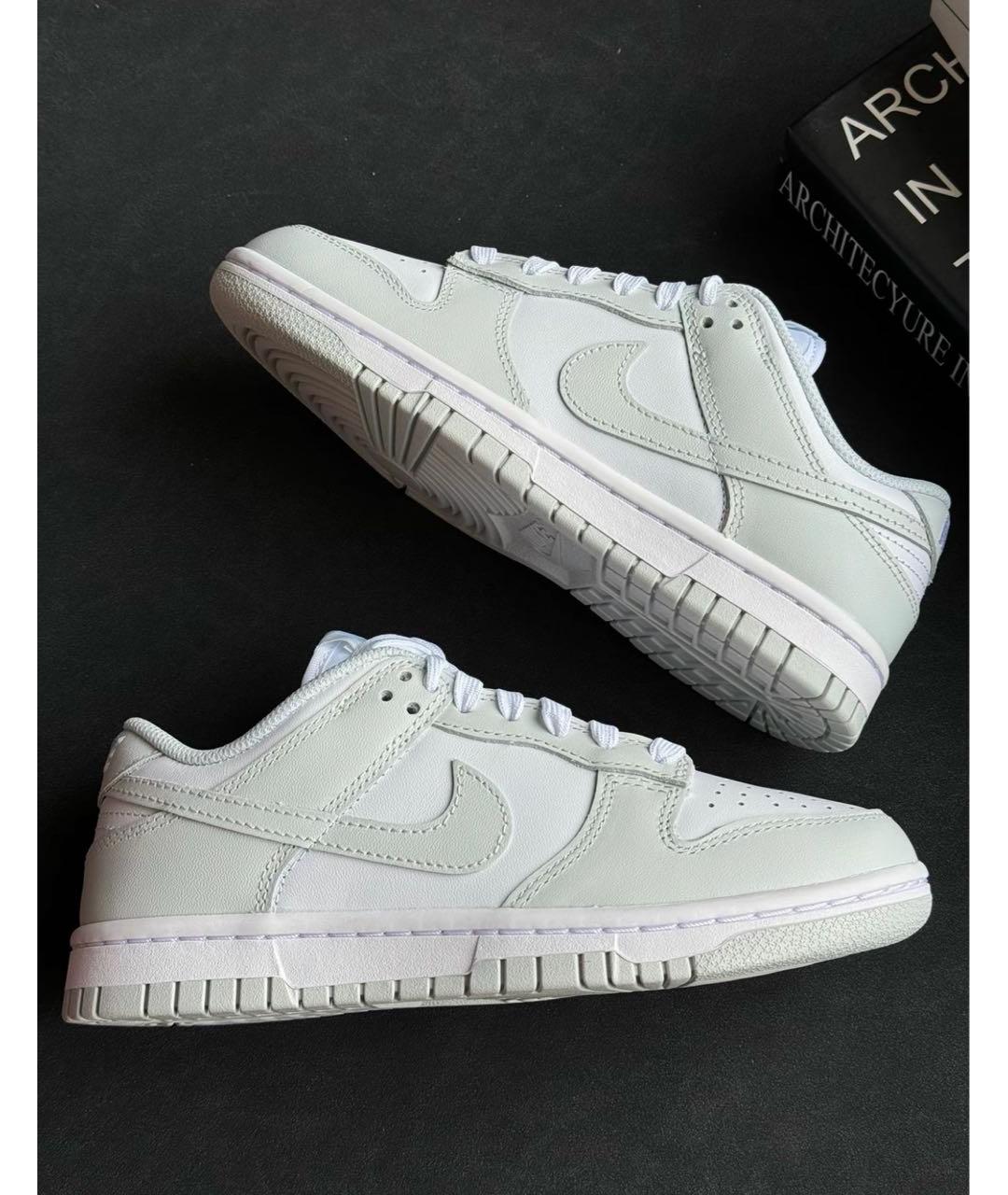 NIKE Серые кожаные кроссовки, фото 5