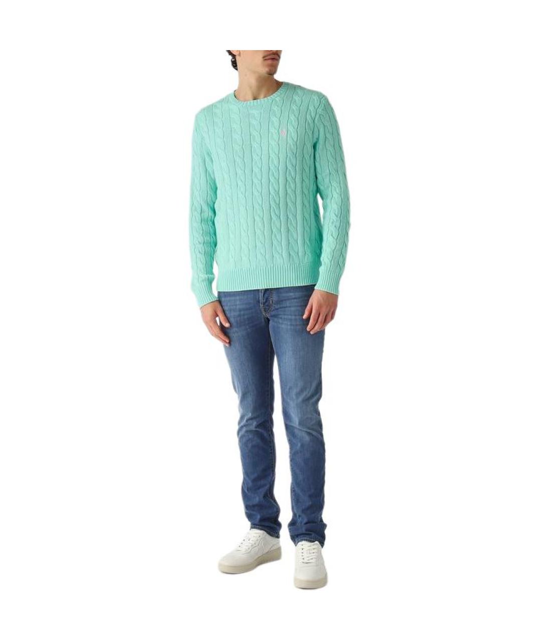 POLO RALPH LAUREN Бирюзовый джемпер / свитер, фото 3