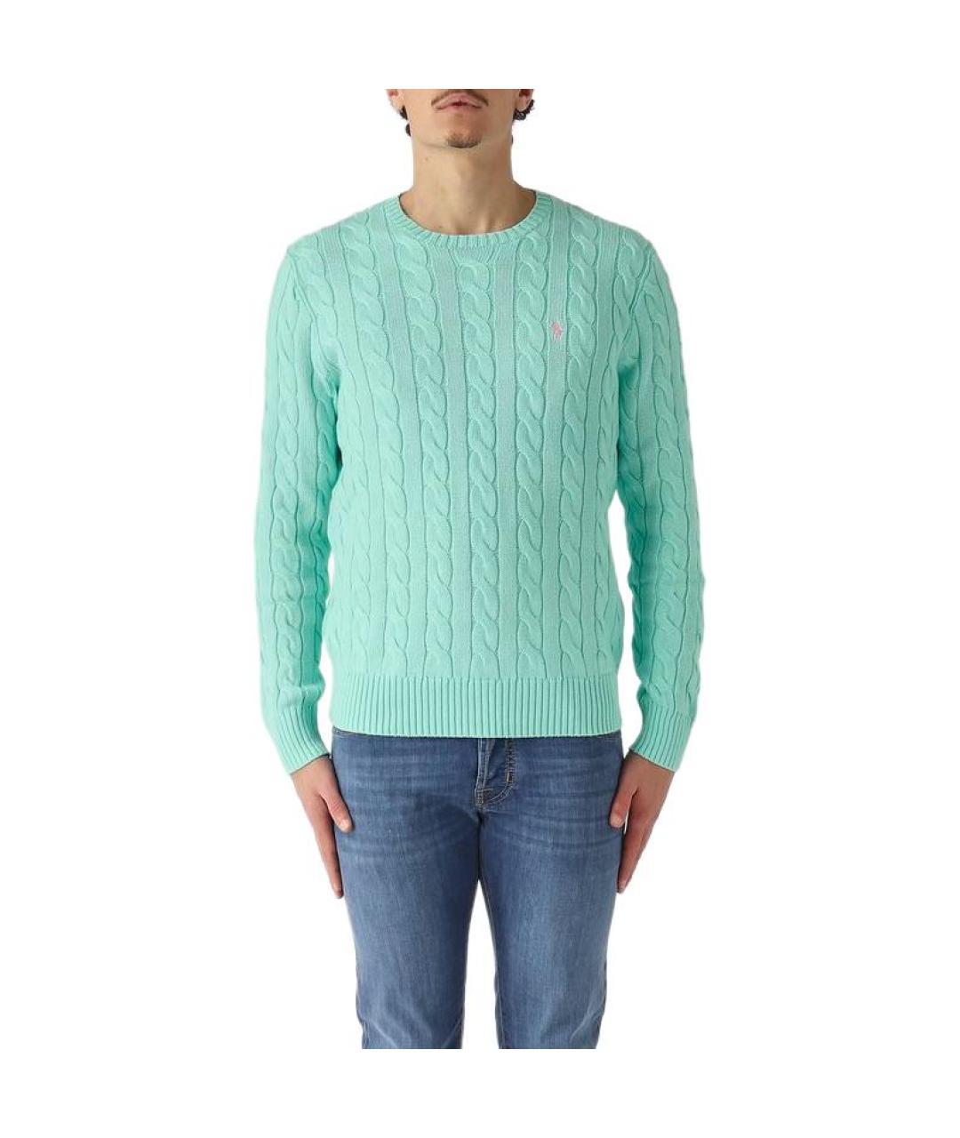 POLO RALPH LAUREN Бирюзовый джемпер / свитер, фото 2