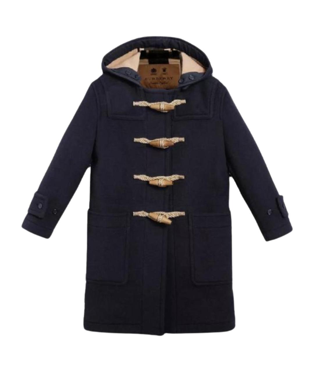 BURBERRY Темно-синее пальто, фото 1