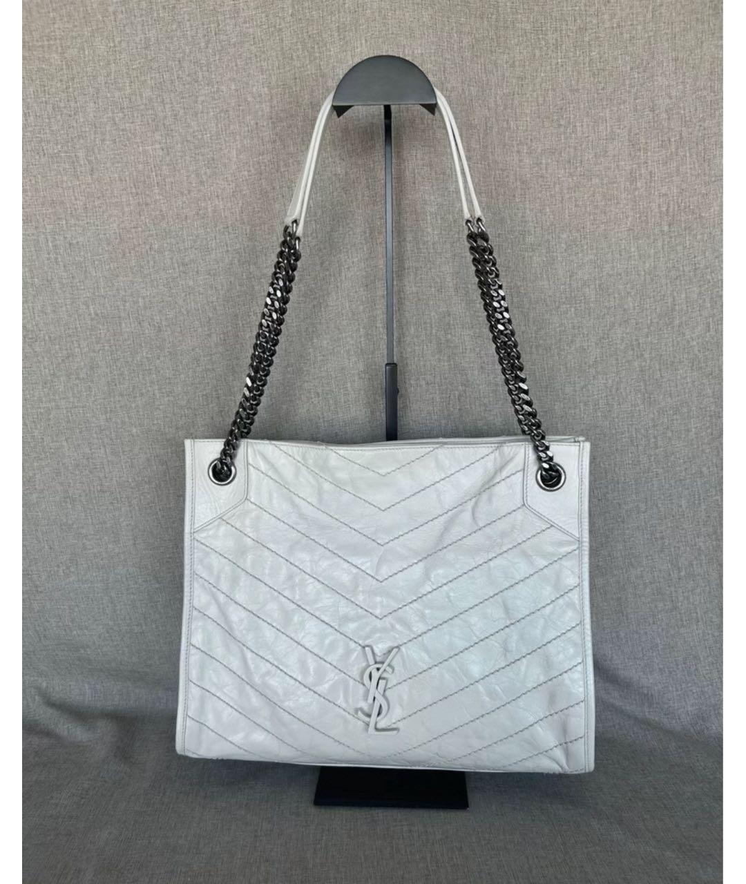 SAINT LAURENT Белая сумка тоут, фото 2