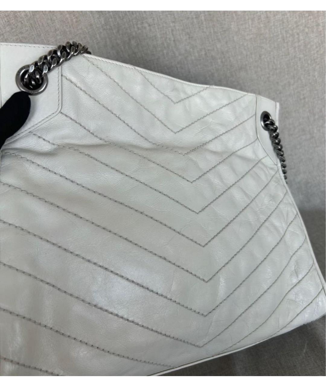 SAINT LAURENT Белая сумка тоут, фото 6