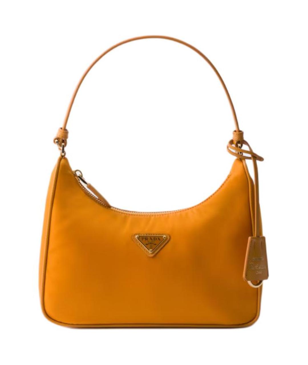 PRADA Оранжевая тканевая сумка через плечо, фото 1