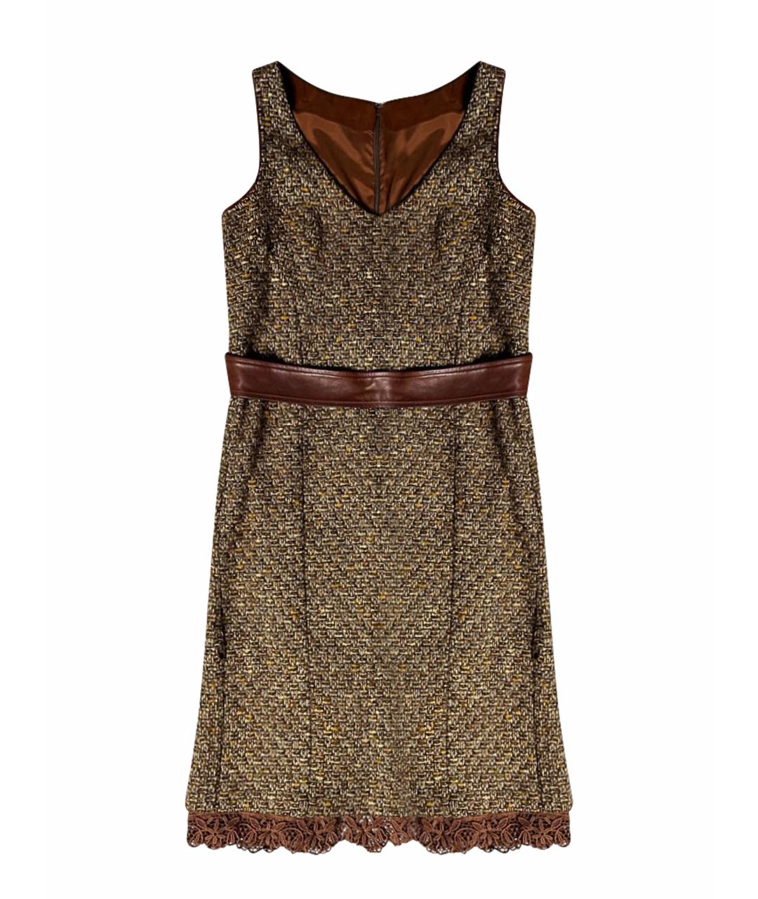 DOLCE&GABBANA Мульти шерстяное вечернее платье, фото 1