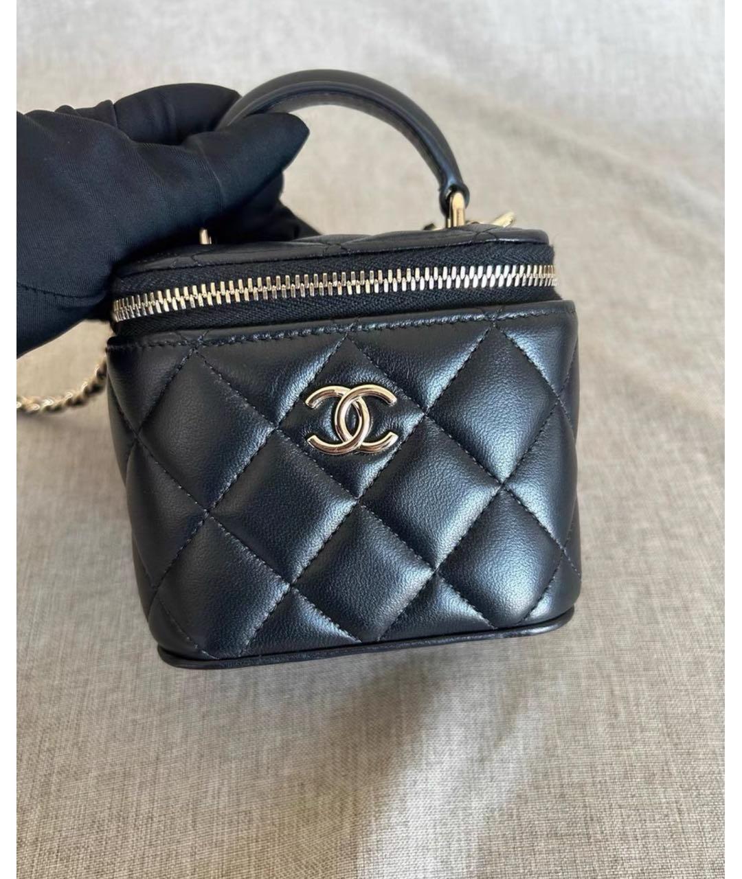 CHANEL Черная кожаная сумка через плечо, фото 3