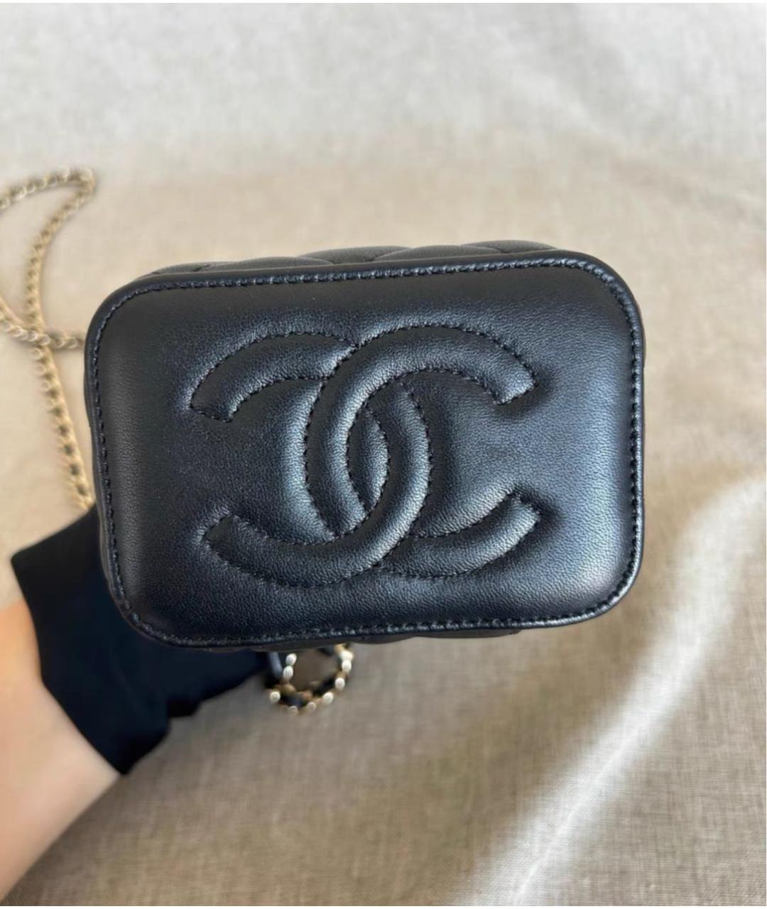 CHANEL Черная кожаная сумка через плечо, фото 4