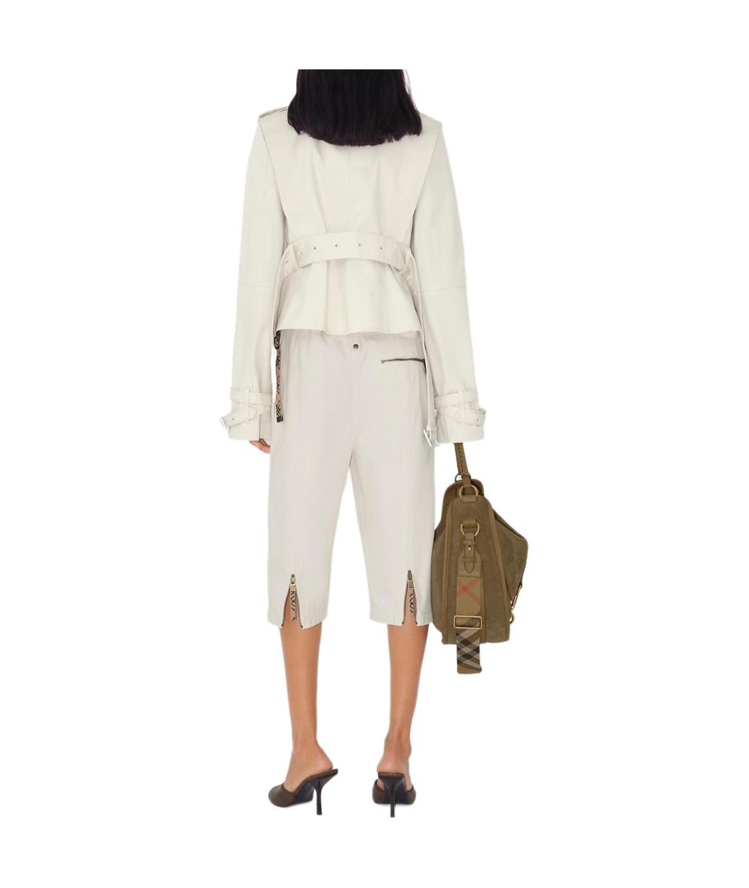 BURBERRY Белая хлопковая куртка, фото 3